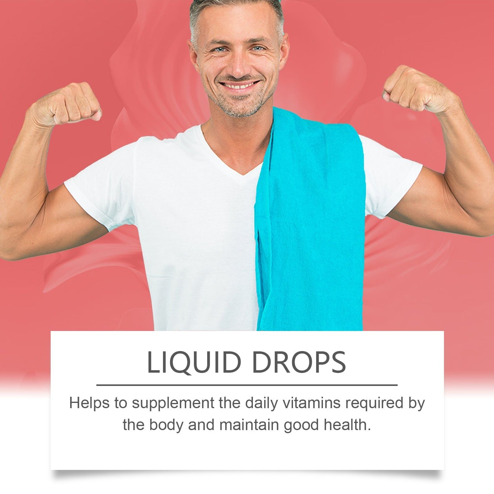 Boost Energy and Promote Metabolism with Vitamin Drops, Natural Nourishing Supplement ,60ml