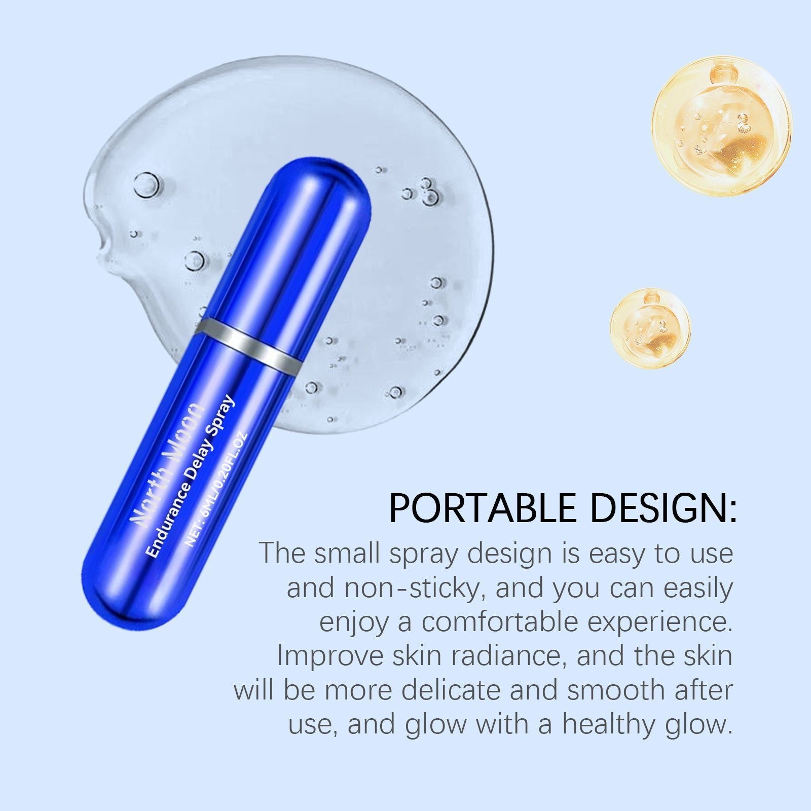 Body Care Spray, Rejuvenating Male Body Spray, Enhance Intimacy, Moisturizing, Long-lasting, Gentle Formula ,6ml