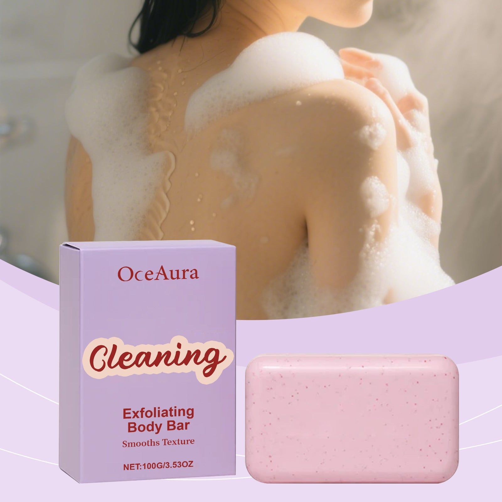 Body Cleansing Soap, Gentle Exfoliating, Moisturizing, Fragrant Bath Care ,100g