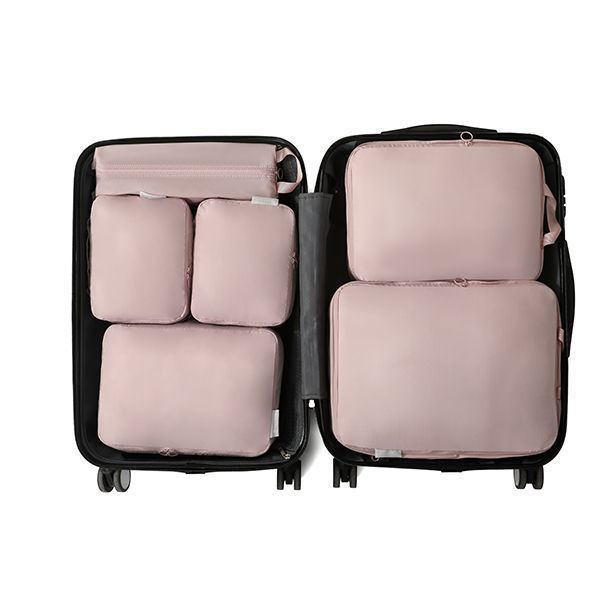 6pcs Compressed Travel Packing Cubes Set Clothing Luggage Storage Bag Suitcase Organizer