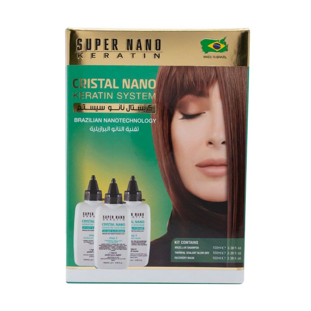 Super Nano Keratin Cristal Brazilian Kit, 3x100ml