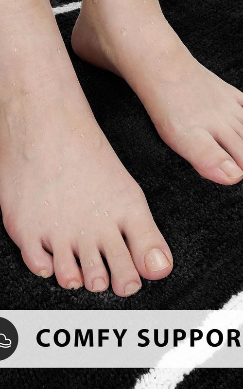 AIESY® Beautiful Runner Double Border Design Non-Slip Bath Mat