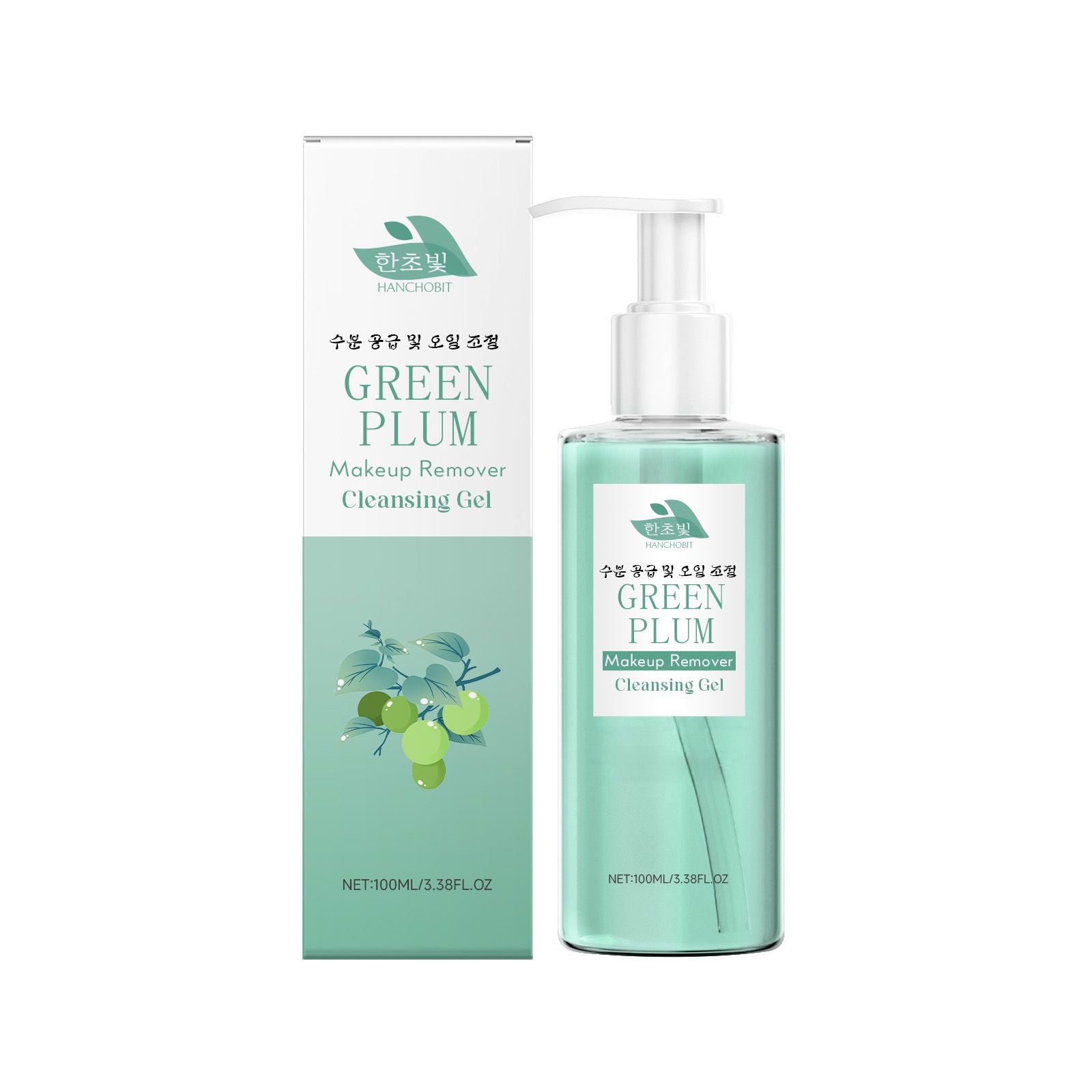 100ml Green Plum Cleansing Gel with Makeup Removal and Face Wash