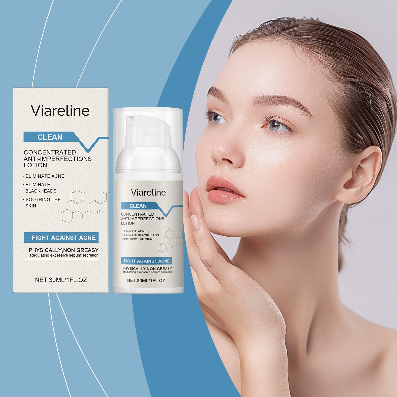 Acne Repair Lotion, Oil Control, Clear Skin, Hydrating, Non-Greasy, Soothing ,30ml