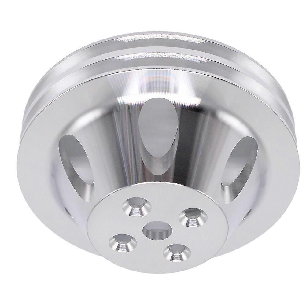 Aluminum Alloy Big Block Double Groove Water Pump Pulley for Chevy SWP BBC 396 454 2 Groove SWP Short Water Pump