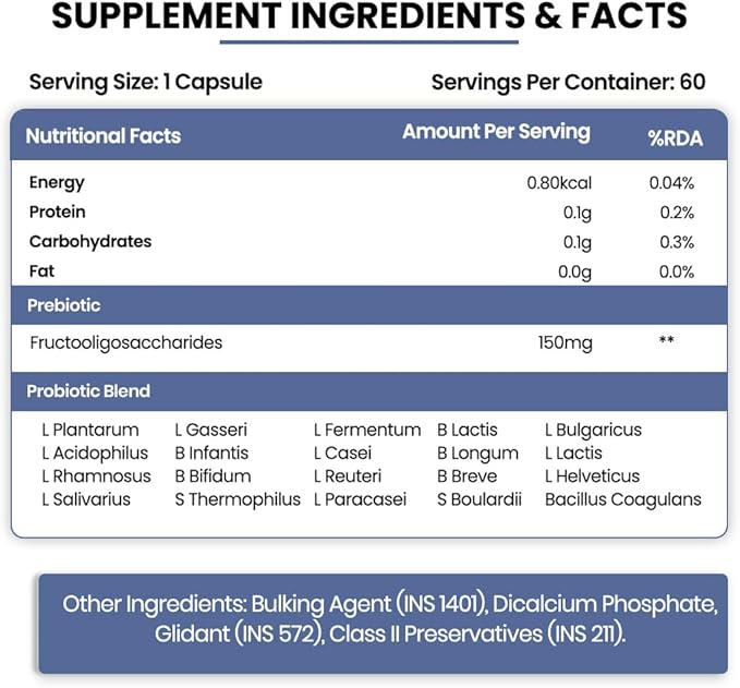 Himalayan Organics Probiotics 50 Billion CFU with Prebiotic 60 Tablets