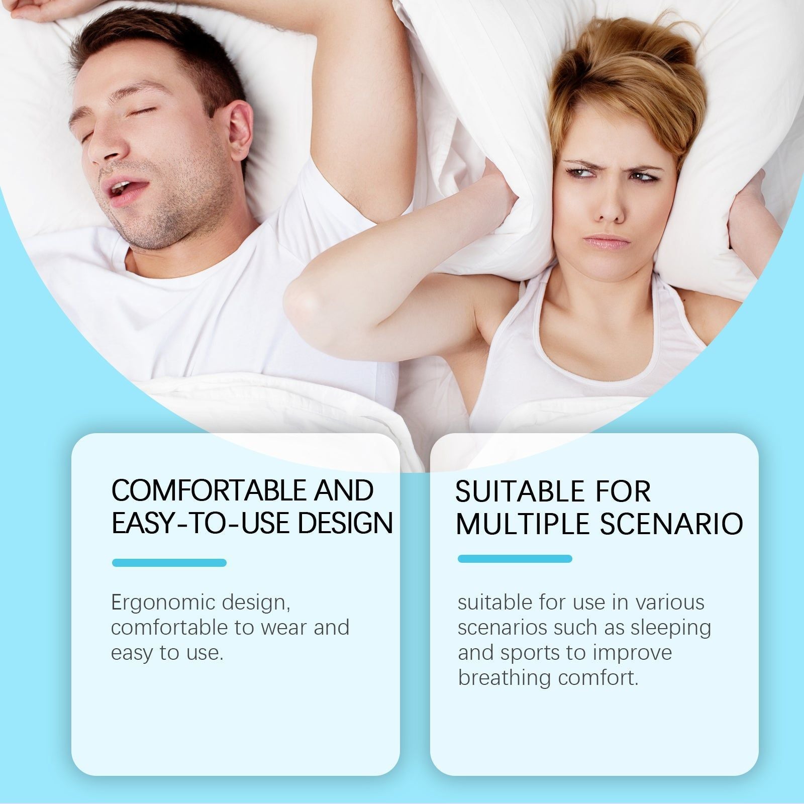 Anti-Snoring Nose Set, Sleep Aid, Breathable, Body Care, Comfortable Night ,1set