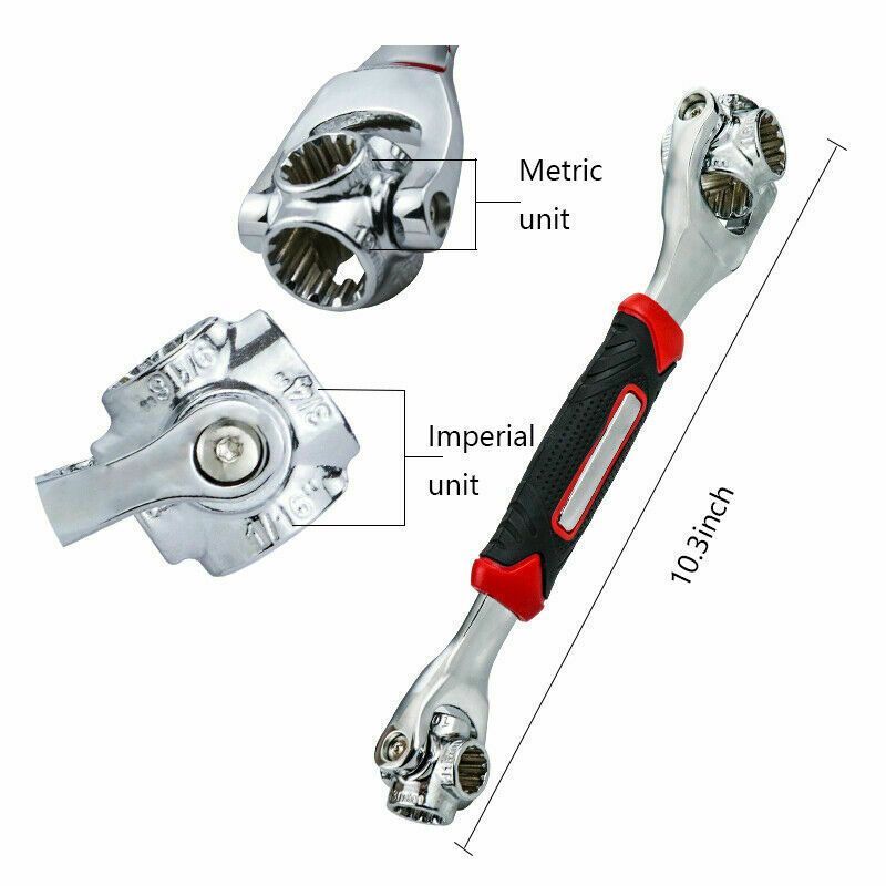52 in 1 Tiger Wrench Tool Set Multi-Functional Socket Tiger Spanners 360° Rotating Wrench Hand Tools