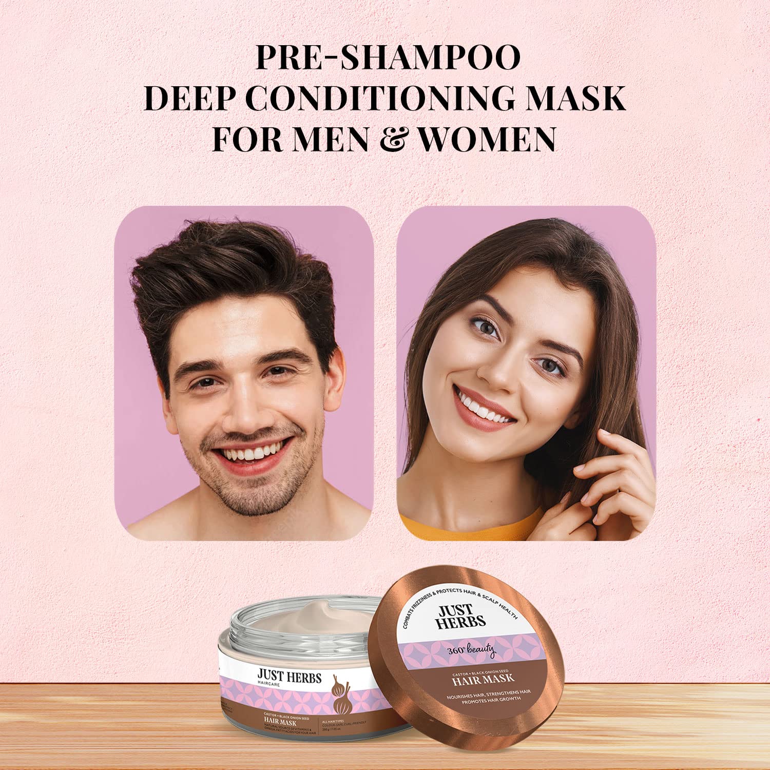 Just Herbs Anti Hairfall Natural Hair Mask Suitable For Color Treated & All Hair Types 200g