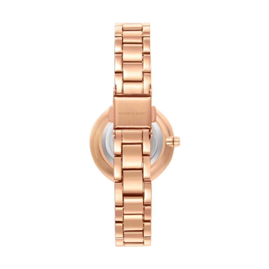 KENNETH SCOTT Women's Rose Gold Dial Analog Watch, K23533-RBKK Series