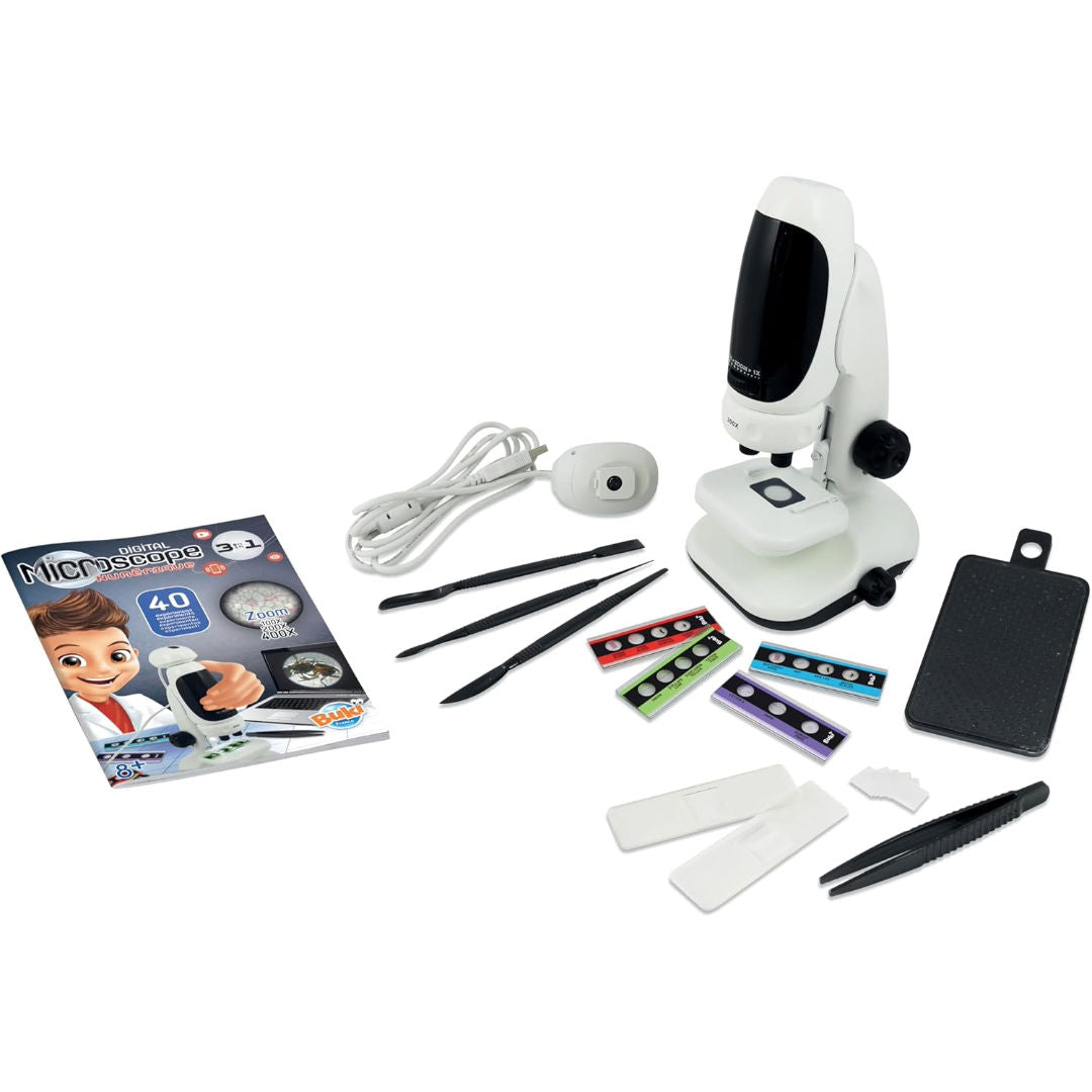Buki France 3-in-1 Digital Microscope, (40 Experiments)