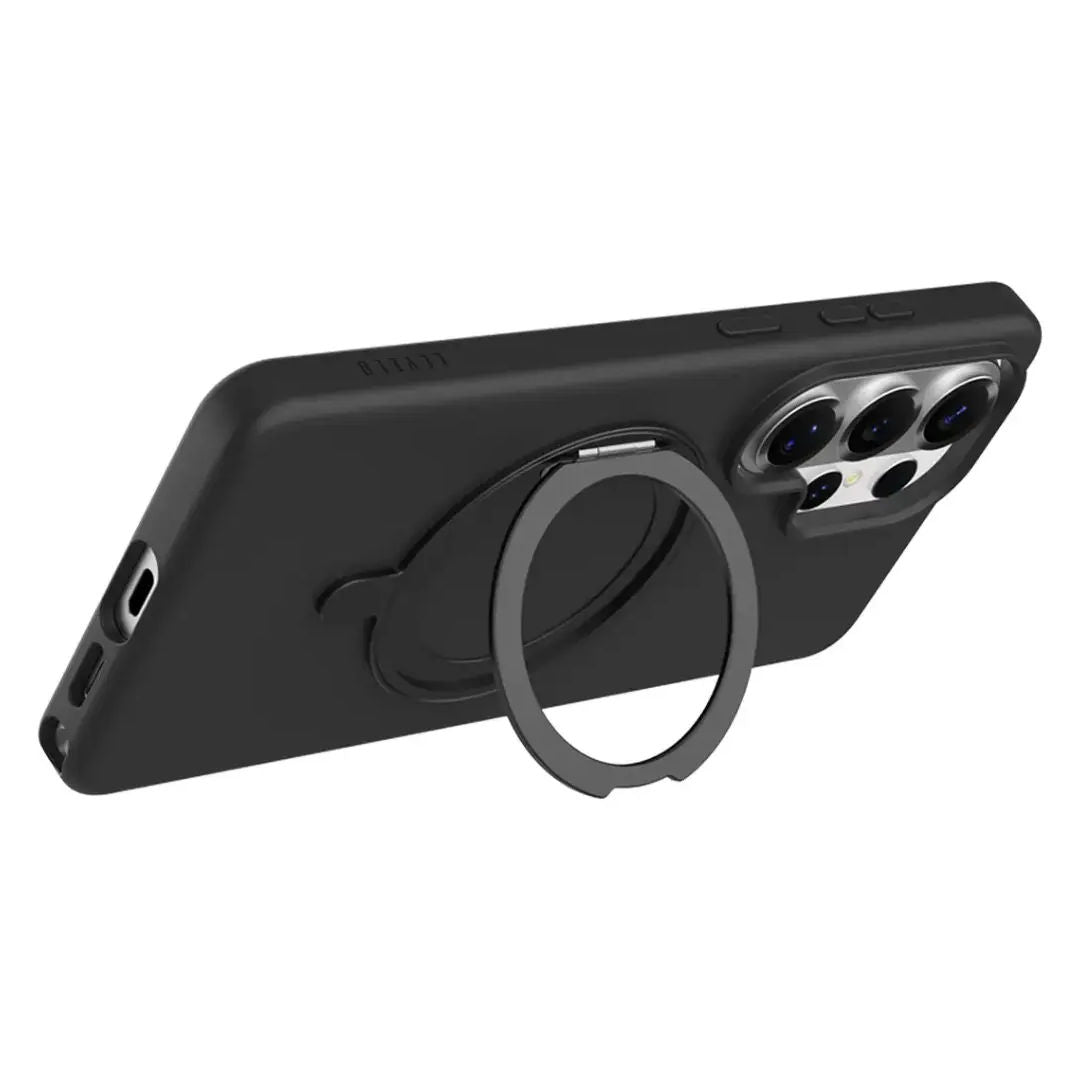 Levelo Iris Pro MagSafe Liquid Silicone Case For Samsung S26 Ultra, Black