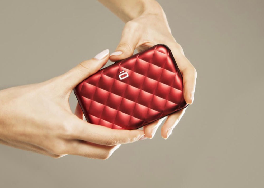 Ogon Helsinki Ladies Wallet Small Case Card Holder, Red
