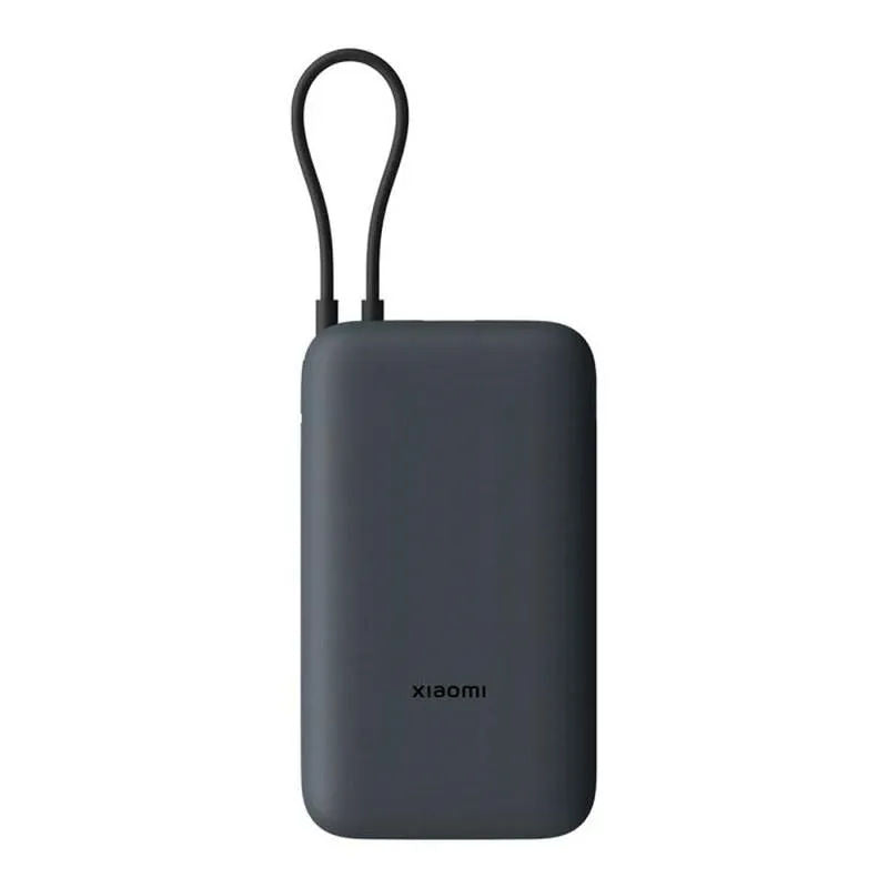 Xiaomi Power Bank 20000mAh with Integrated USB-C Cable 22.5W Fast Charging, Dark Gray