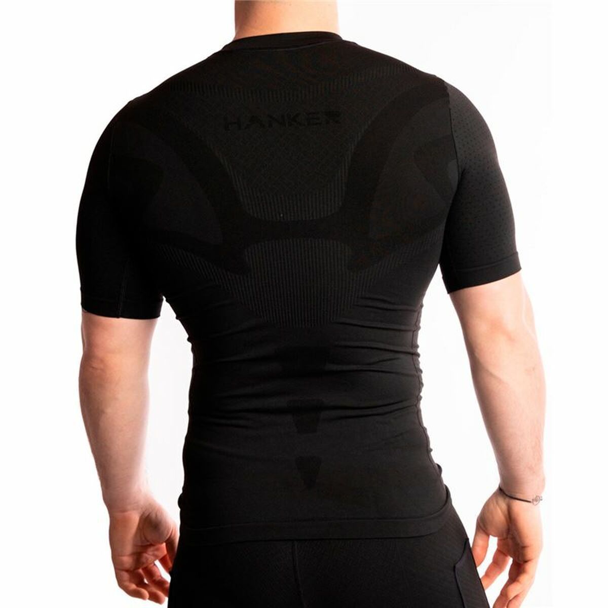 تي شيرت رجالي بأكمام قصيرة Hanker أسود