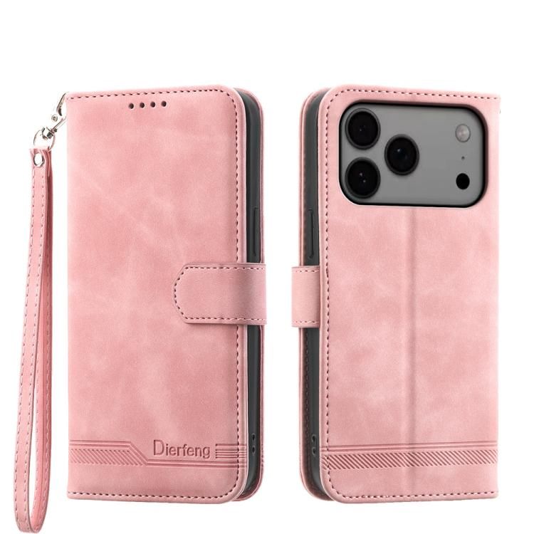 For iPhone 18 Pro Max / iPhone 17 Pro Max Dierfeng Dream Line TPU Hybrid PU Leather Phone Case