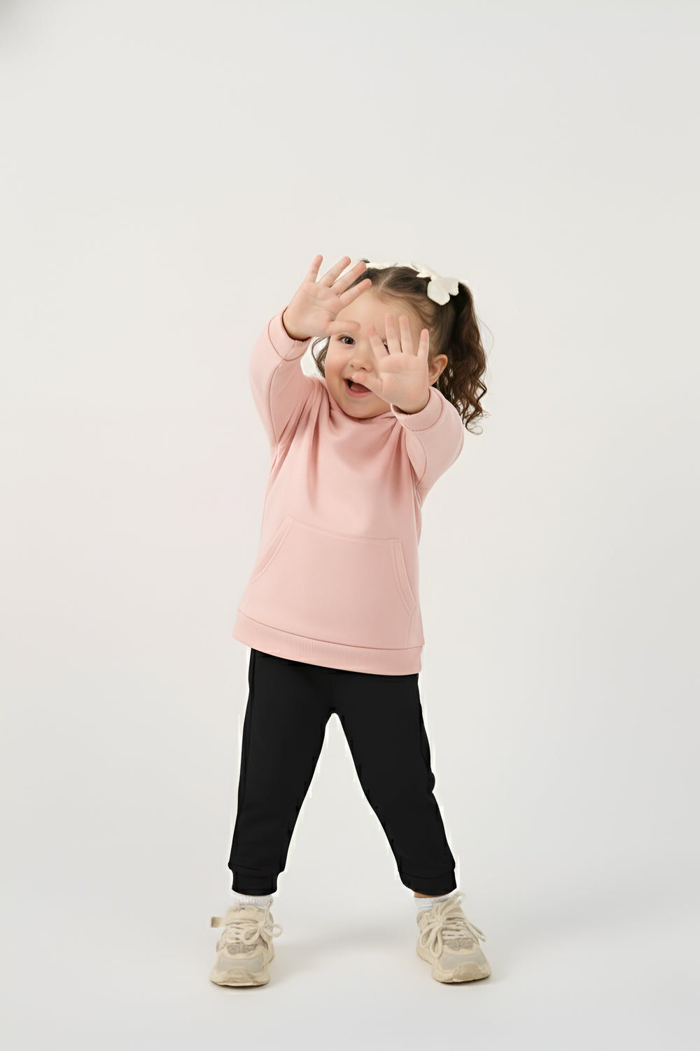 سترة أطفال كلاسيكية كبيرة الحجم من MULU - وردي