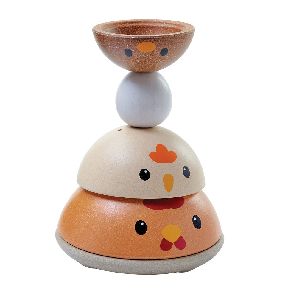 لعبة «عش الدجاج» من PlanToys — طراز ريفي عصري | لعبة خشبية قابلة للتداخل