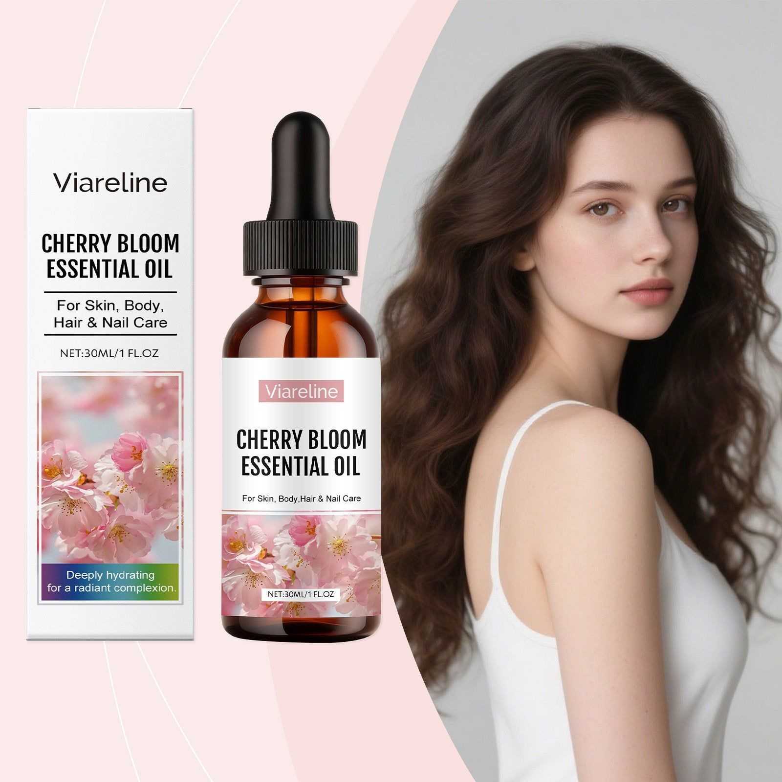 Cherry Blossom Skin Care Oil, Hydrating, Nourishing, Multi-Functional, Daily Moisturizer ,30ml