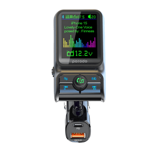Porodo Dual Port Car Charger FM Transmitter