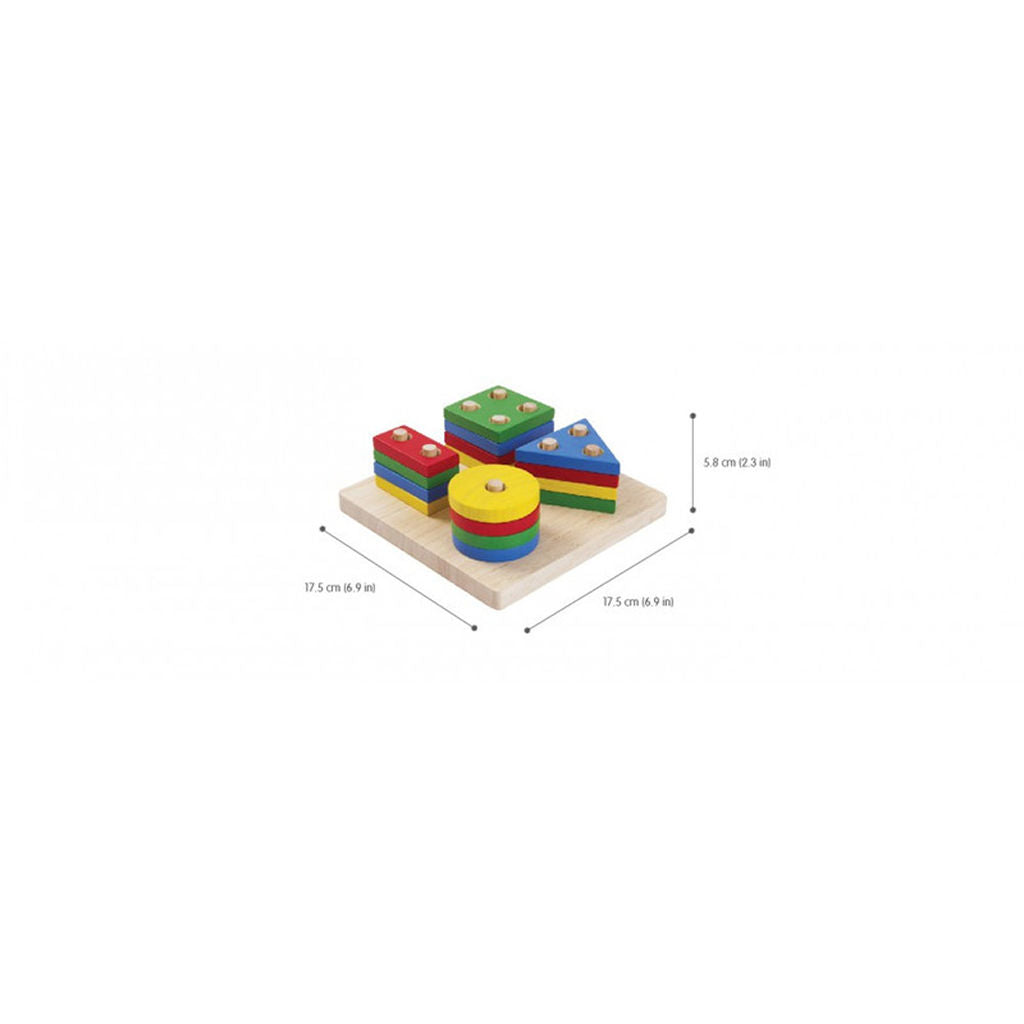 PlanToys Geometric Sorting Board — Wooden Learning Toy