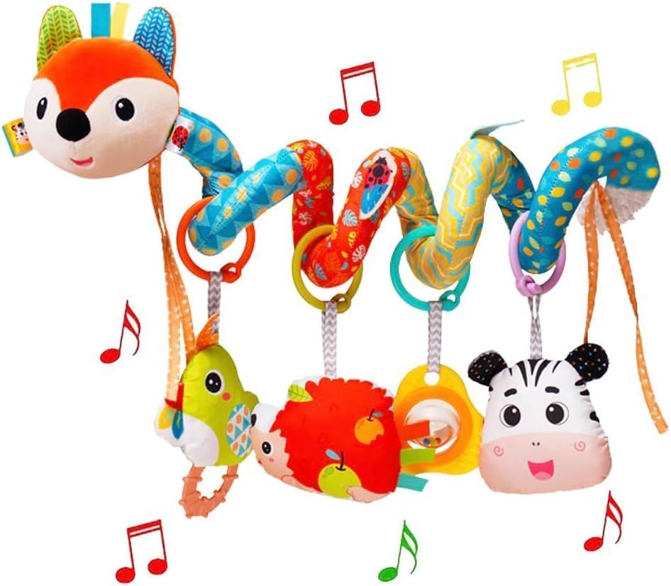Stroller Toys Car Seat Toys for Babies 0-6 Months Infants Activity Spiral Hanging Crib Toy Gift