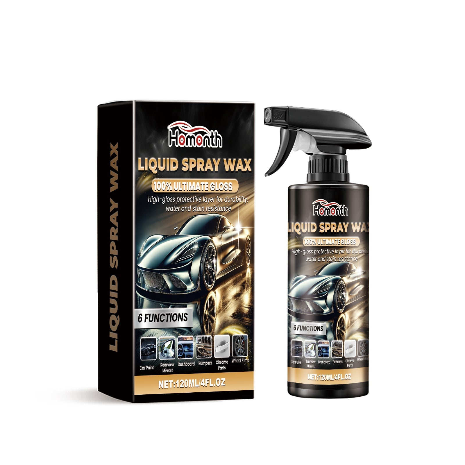 Anti-Scratch Car Coating Spray, Glossy Protective Paint, Easy to Use ,120ml
