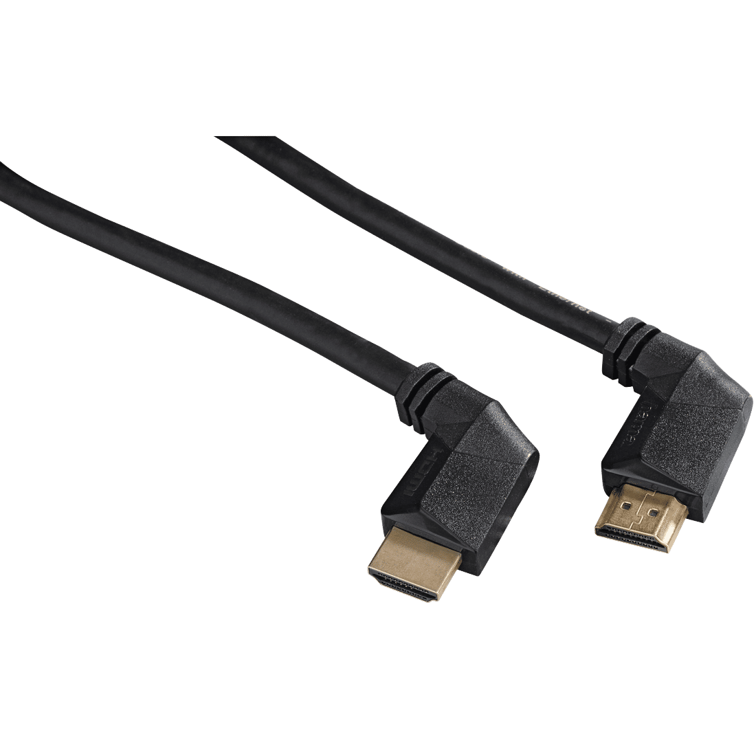 HAMA 122222 High Speed HDMI™ Cable, plug - plug, 90°, Ethernet, gold-plated, 2.0 m