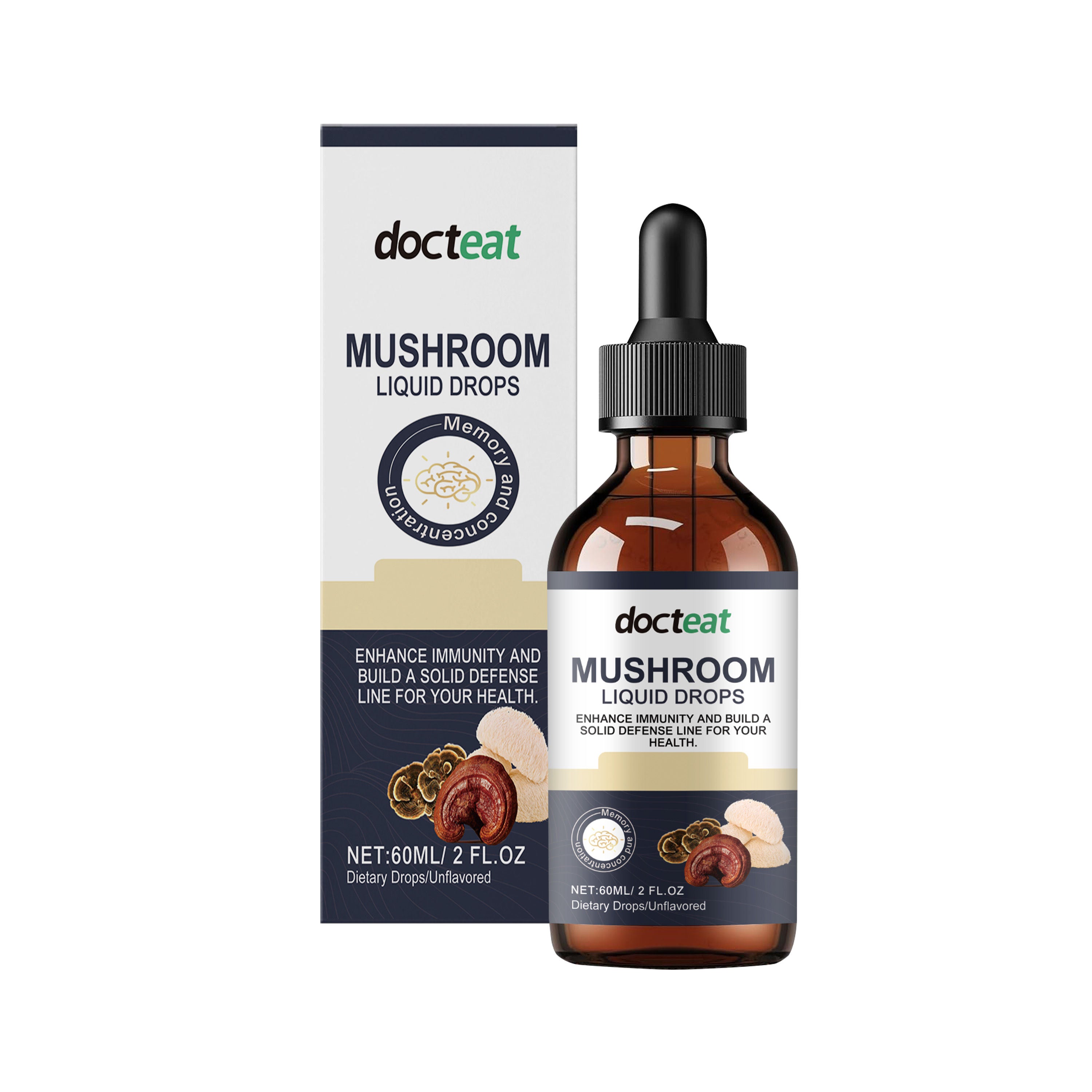 Boost Immunity with Mushroom Complex, Gentle Body Care Drops for Stress Relief ,60ml