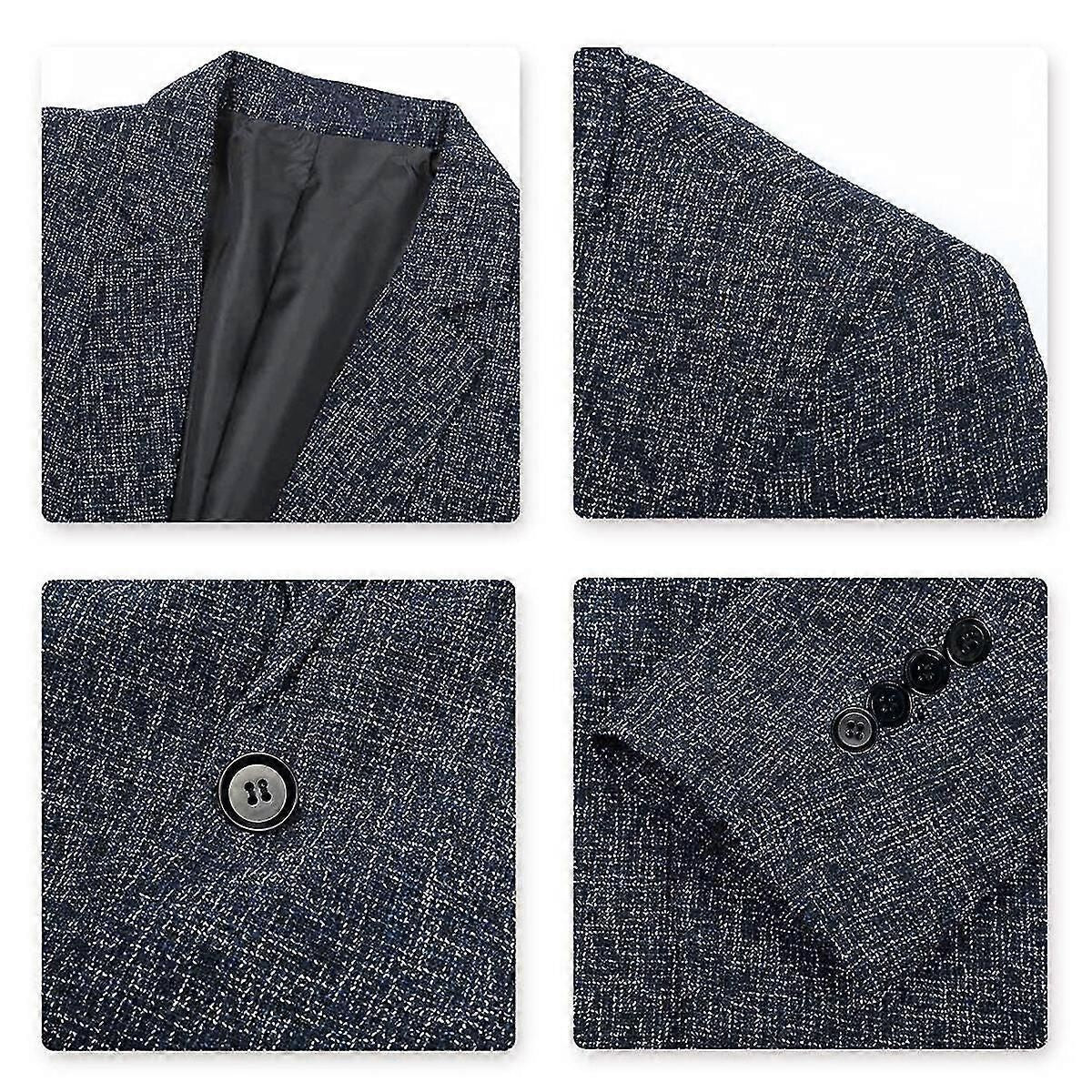 Allthemen Mens Sport Jacket Notched Lapel One Button Slim Blazer zxin