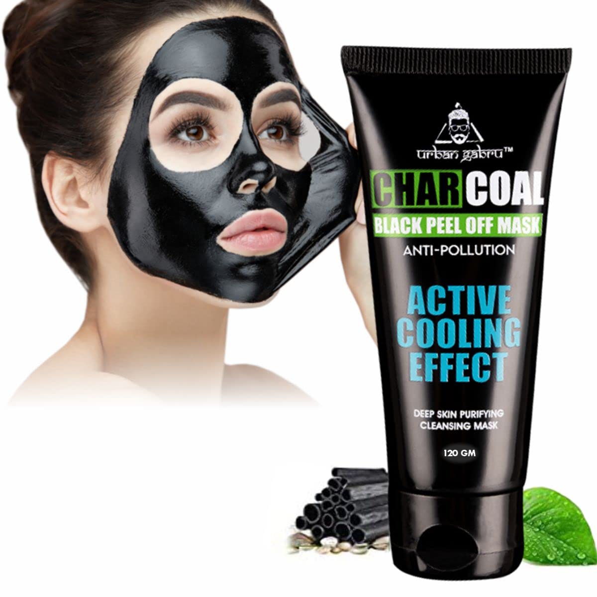 Urban Gabru Charcoal Peel Off Mask for Men & Women  120 g