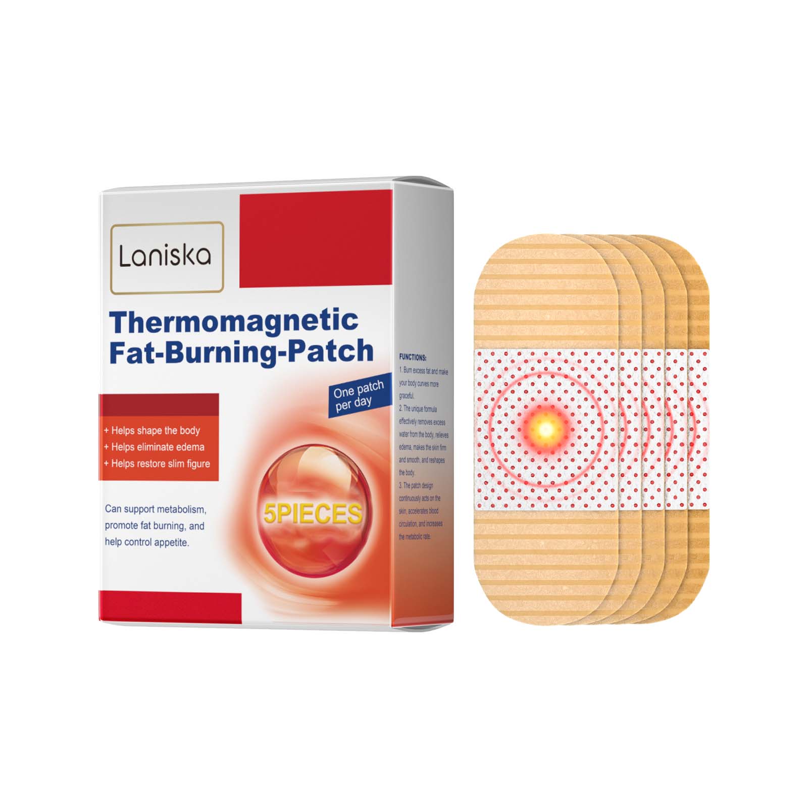 Body Care Patch, Boost Skin Elasticity, Light Firming, Shape Line, Easy to Use ,5pcs