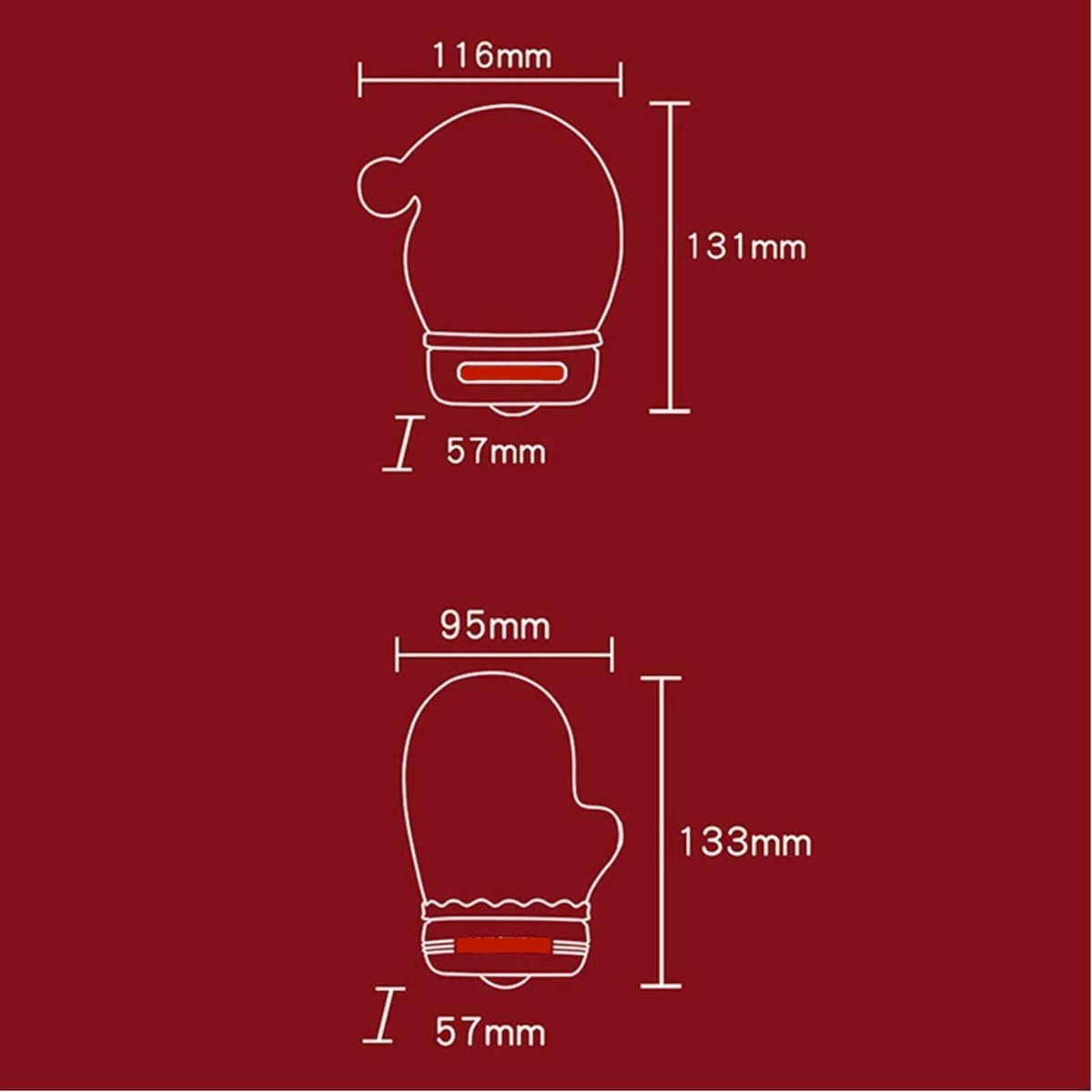 Christmas Hot Water Bottle Water Injection Hand Warmer Winter Silicone Warm Bag