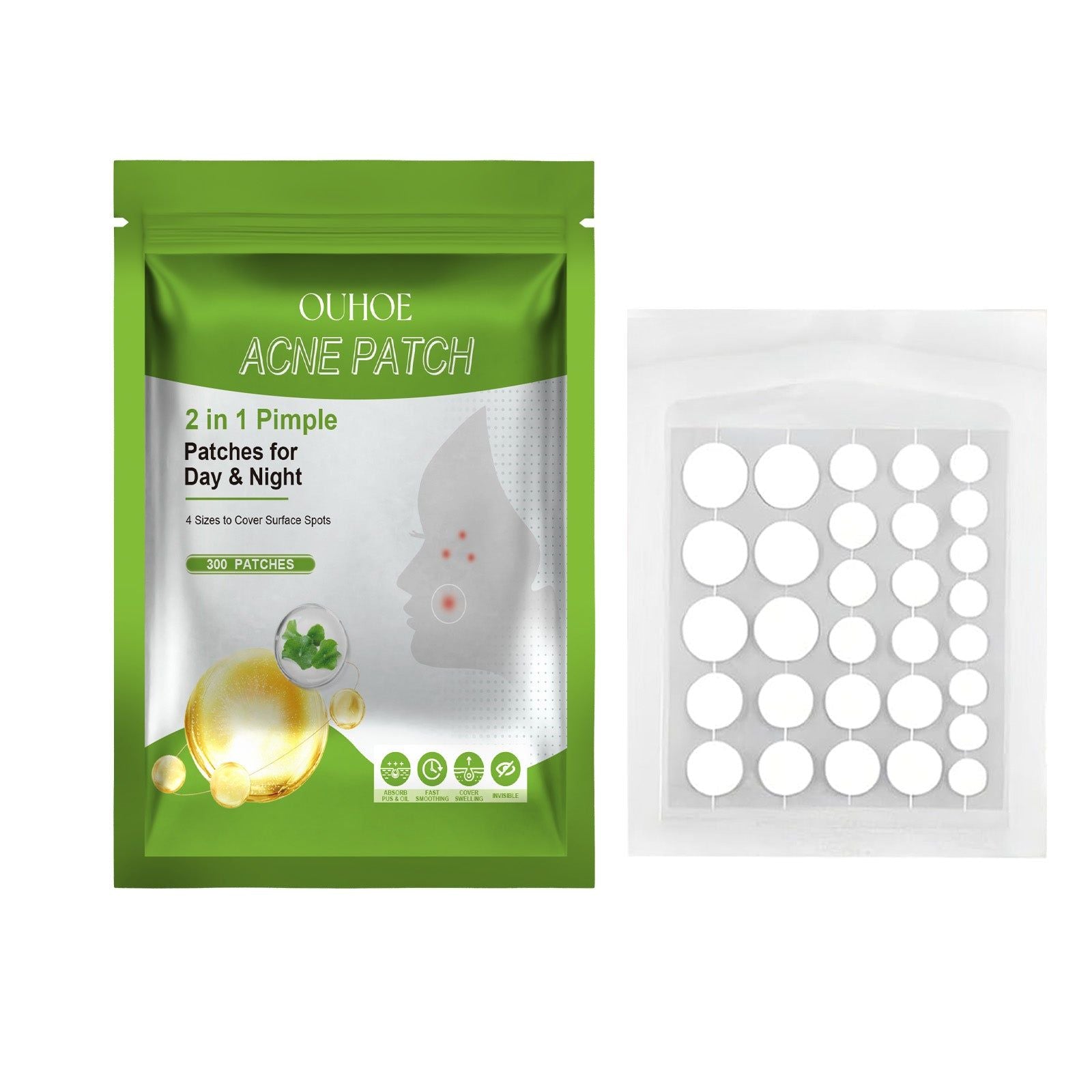 Clear Acne Patches with Tea Tree Oil, Reduce Inflammation, Fast Healing ,300 patches