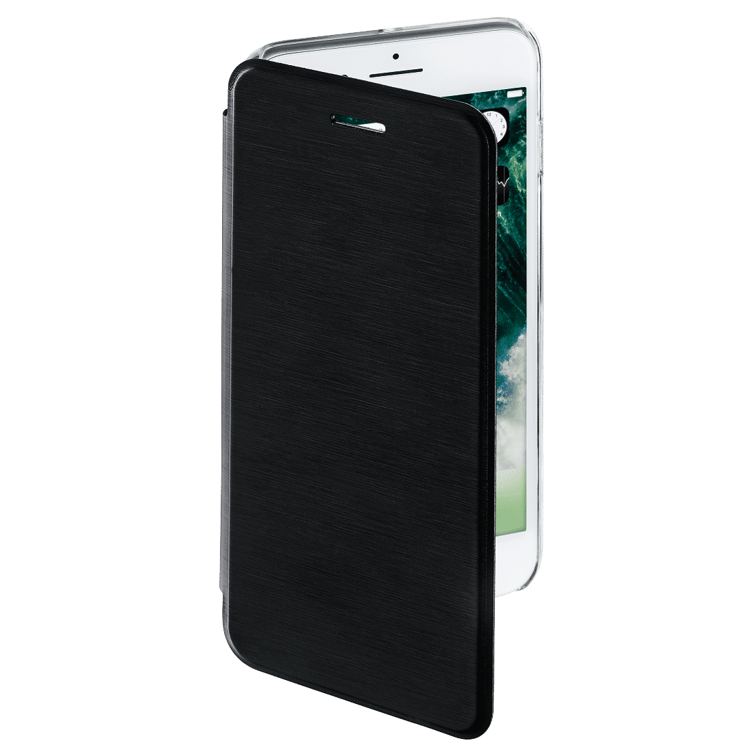 HAMA 177829 "Clear" Booklet Case for Apple iPhone 7 Plus/8 Plus, black
