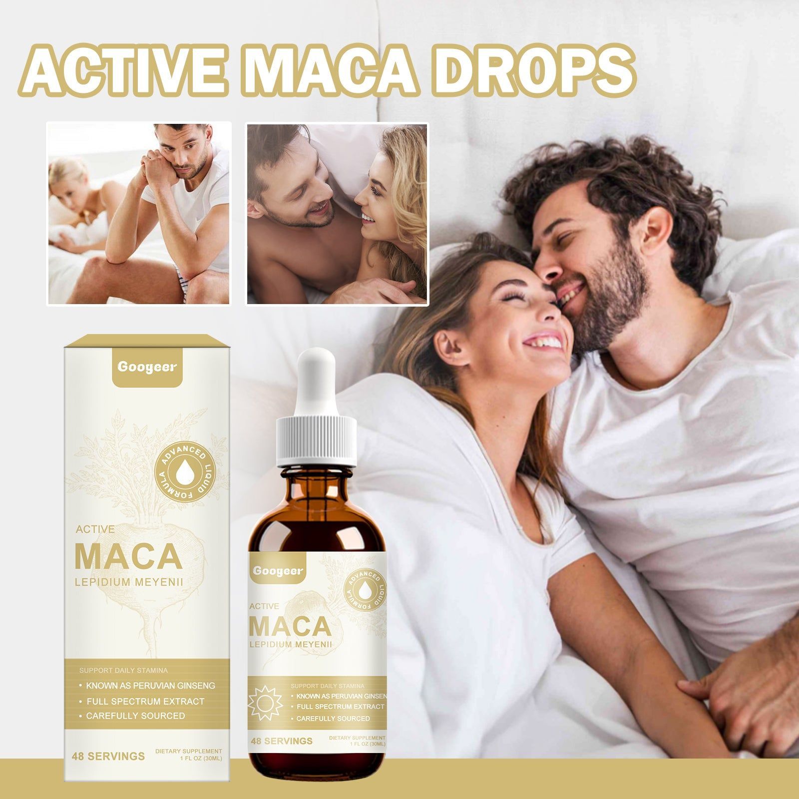 Active Maca Drops for Male Energy Boost, Natural Body Care, Stress Relief ,30ml