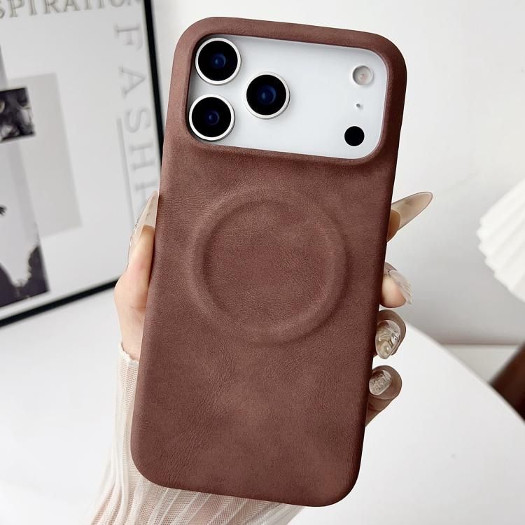 For iPhone 18 Pro Max / iPhone 17 Pro Max Skin Feel Sheepskin MagSafe Magnetic Phone Case