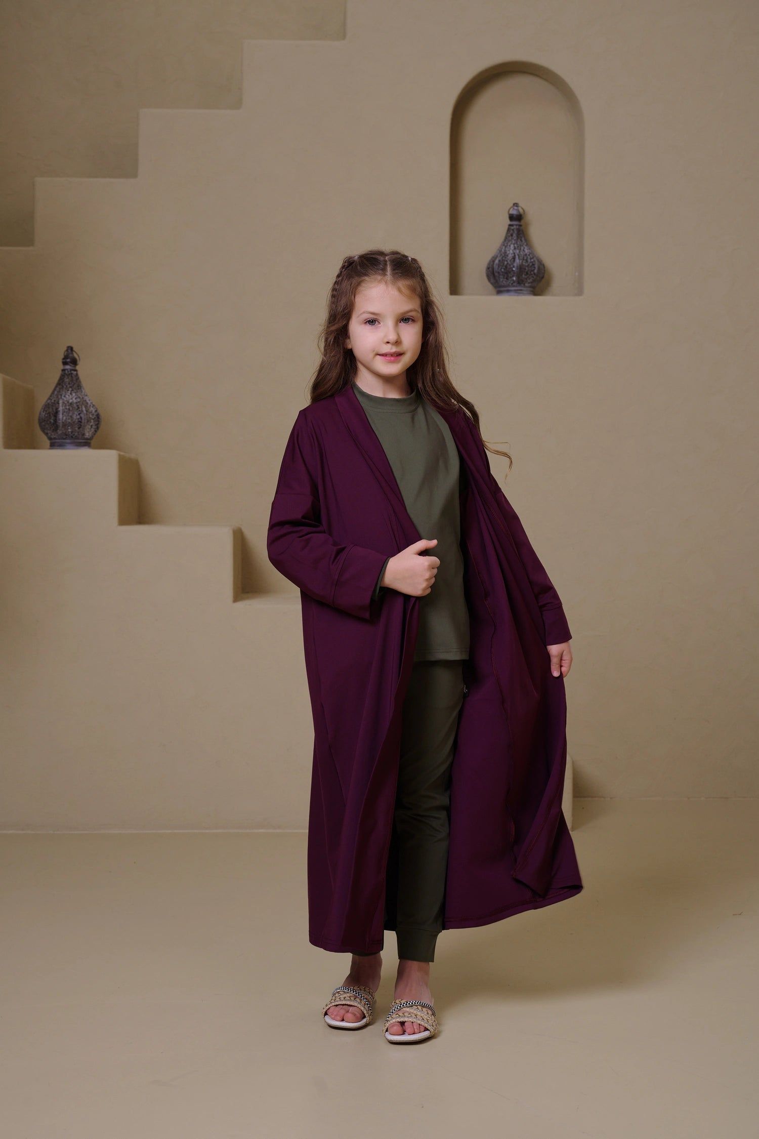 عباءة "مولو كلاسيك" للأطفال - كستنائية