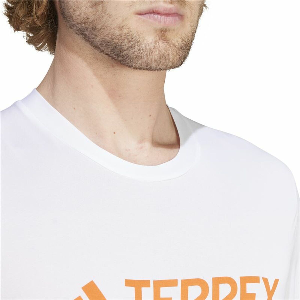 Men’s Short Sleeve T-Shirt Adidas Mt Log Tech White