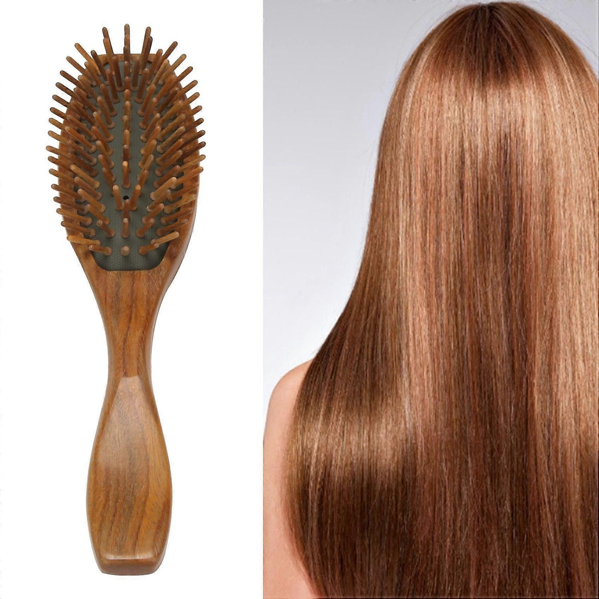 Sandalwood Hair Brush Wooden Natural Handmade Massage with Gift Box