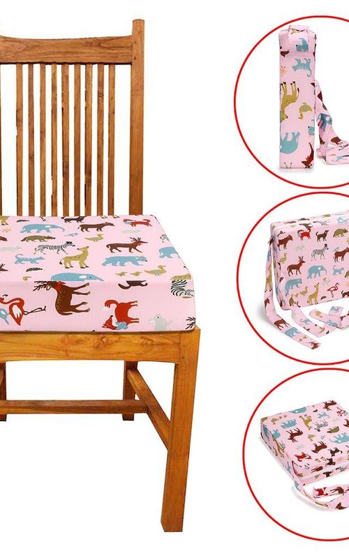 Toddler Booster Cushion Baby Chair Pad Heightening Dining Chair Cushion Cartoon Seat Mat
