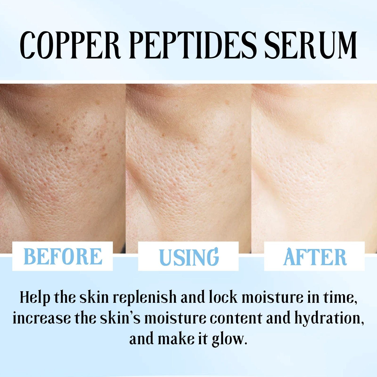 Copper Peptides Serum for Pore Tightening, Anti-Aging, Hydrating, Brightening ,30ml