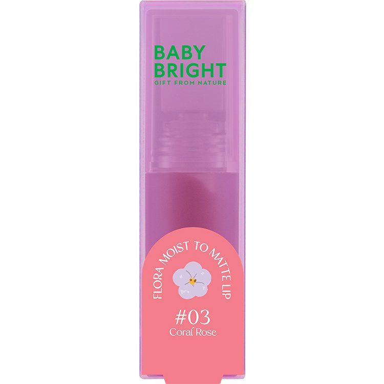 Flora Moist to Matte Lip 3g Baby Bright (M) #03 Coral Rose