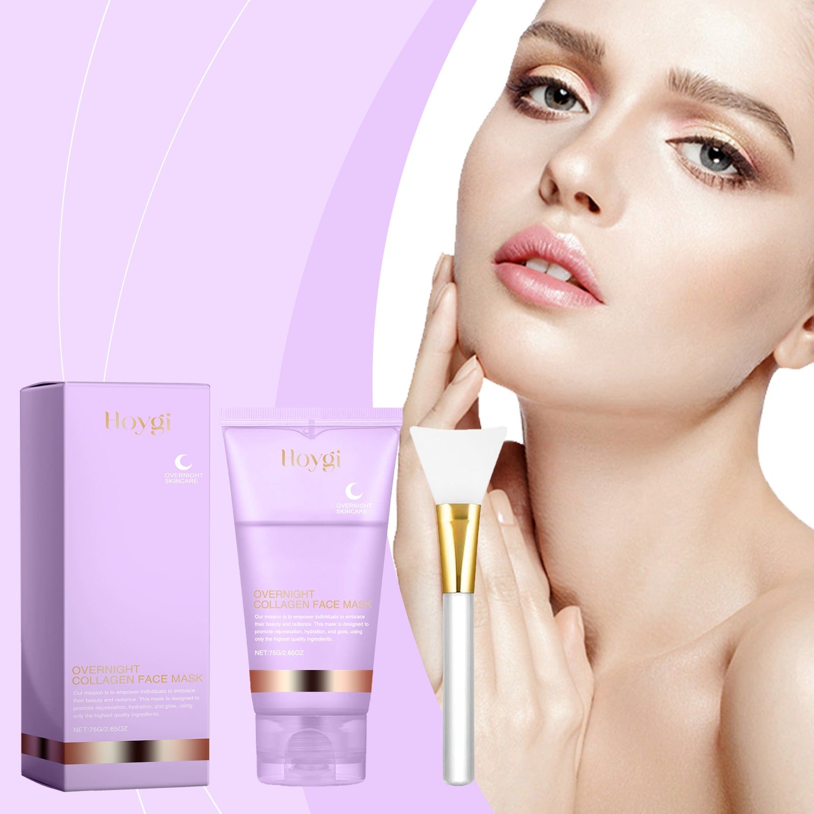 Collagen Peel-Off Mask for Facial Care, Hydrating, Firming, Anti-Aging, Moisturizing ,1set