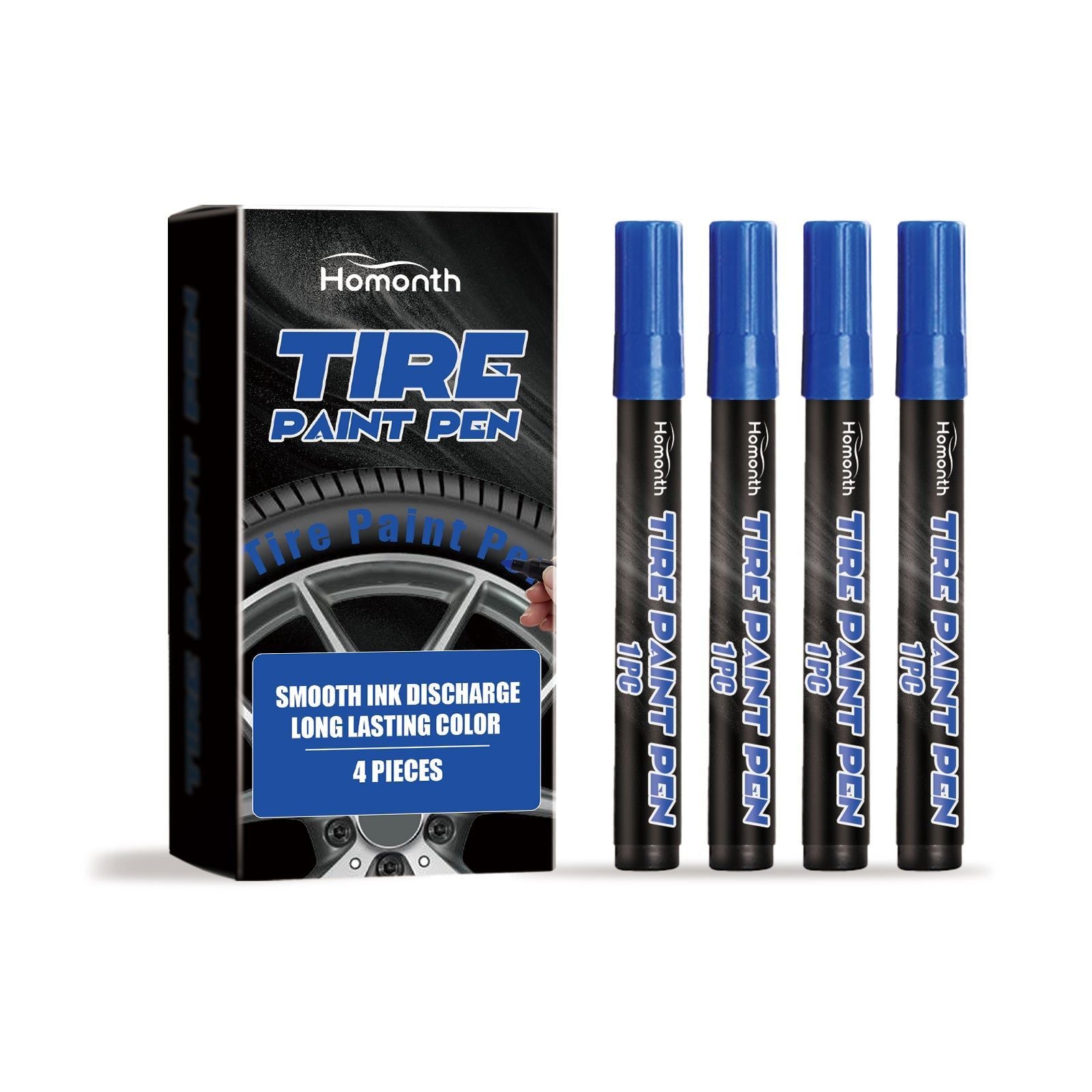 Car Tire Marker, Quick Drying, Graffiti Paint, Durable, Easy to Use ,4 pieces