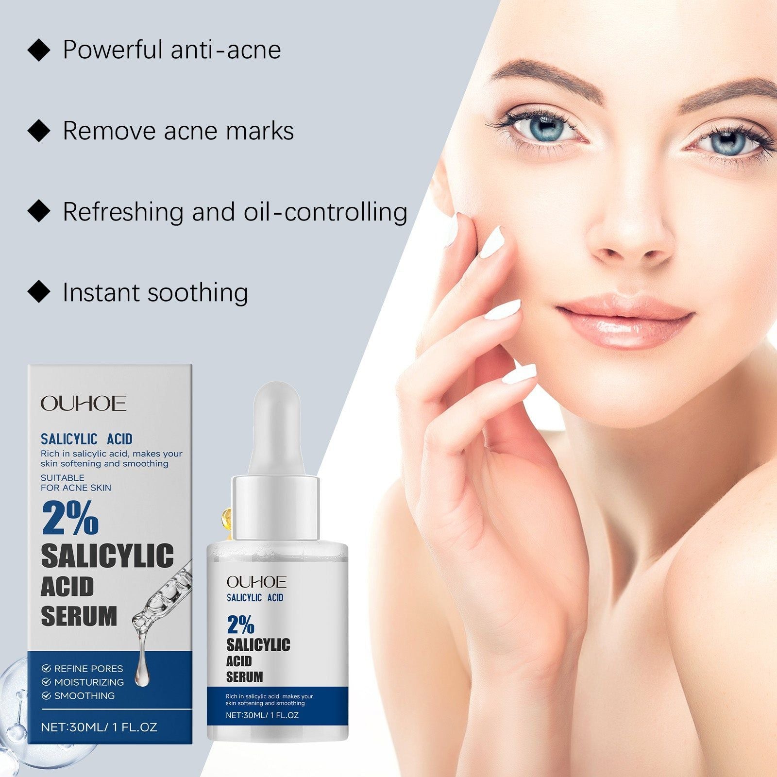 Clear Acne Fast with Facial Care Serum, Pore Tightening, Skin Nourishing ,30ml