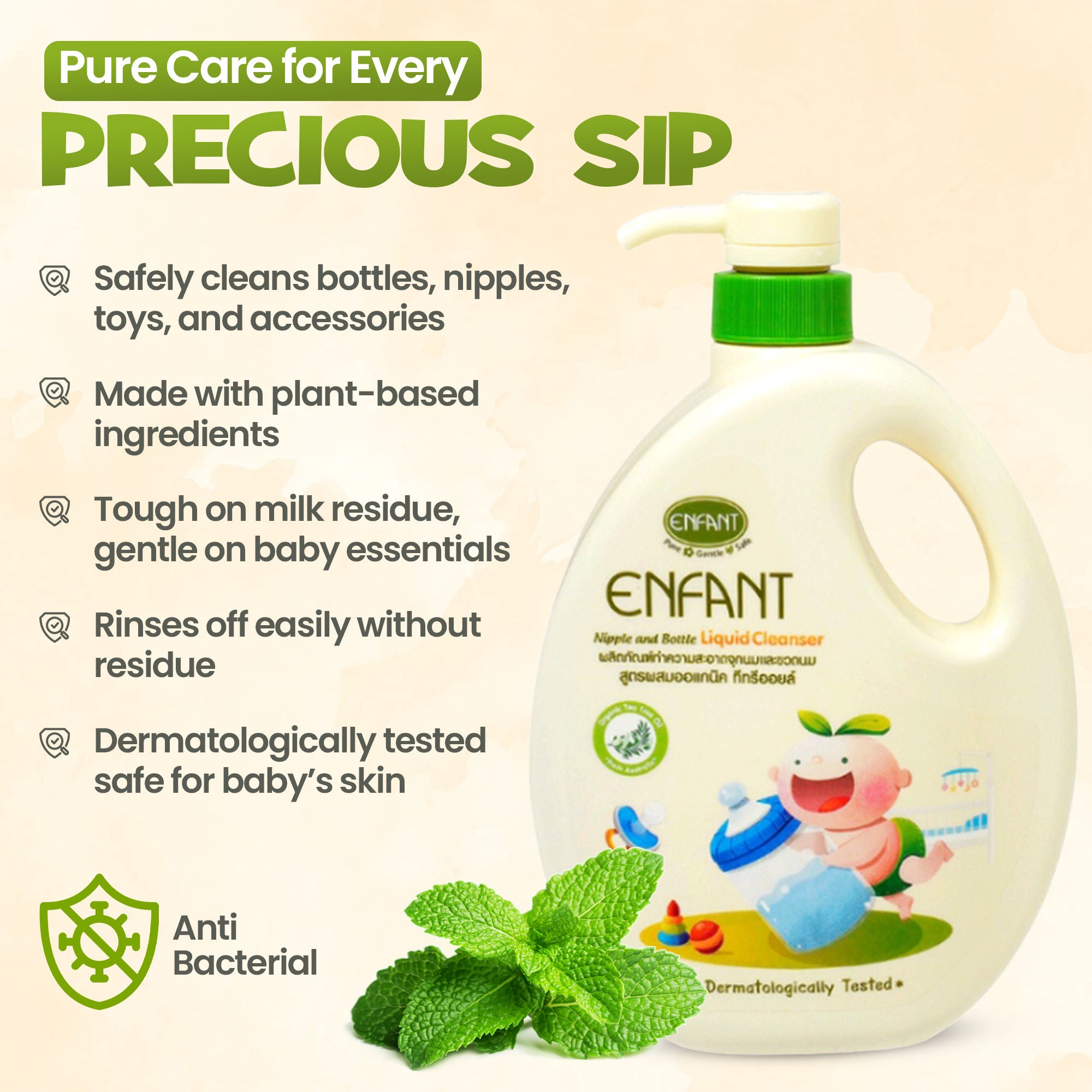ENFANT Organic Nipple & Bottle Liquid Cleaner