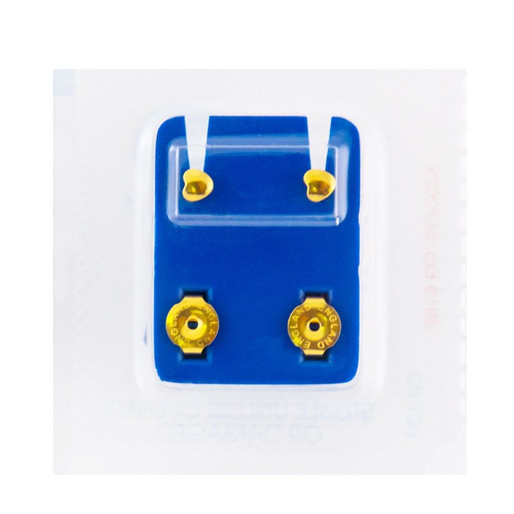 Caflon Singles Shapes Heart Gold Plated Blu System Earring, 1Pc