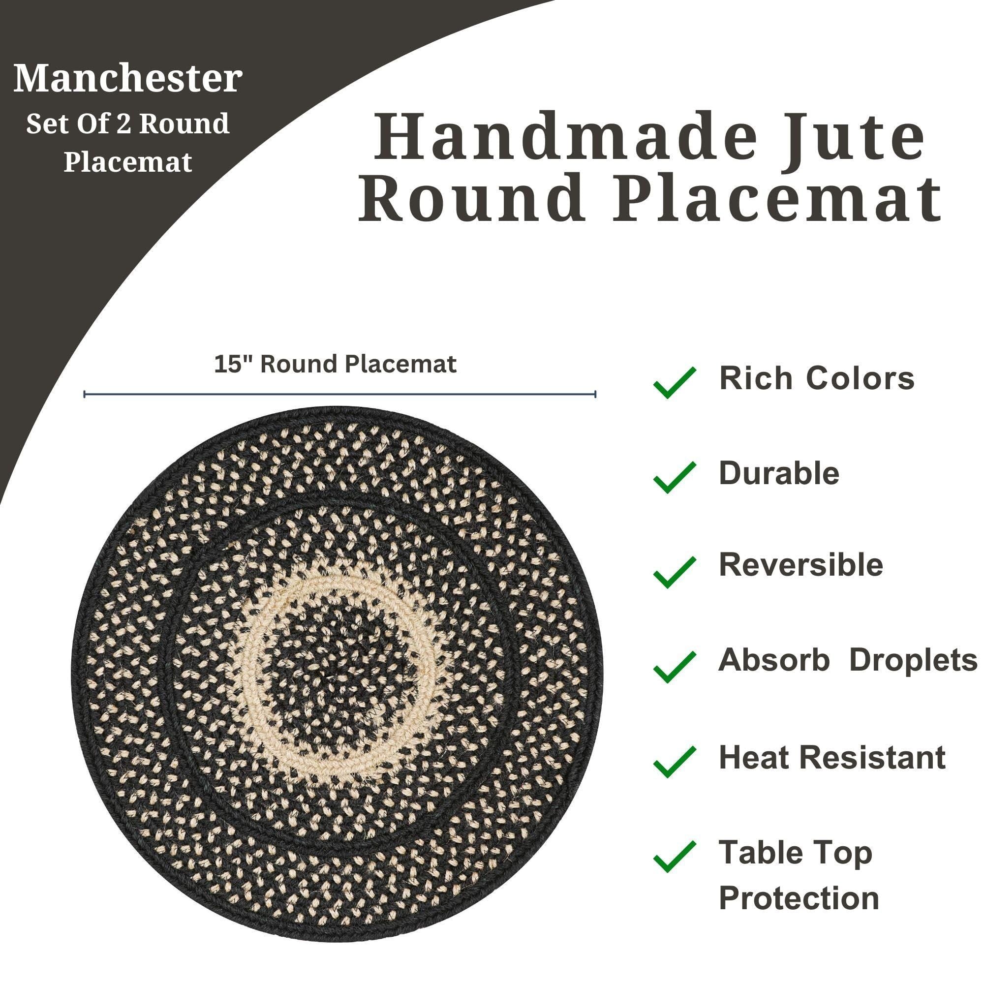 2pcs Jute Manchester Trivets for Hot Pot Holders