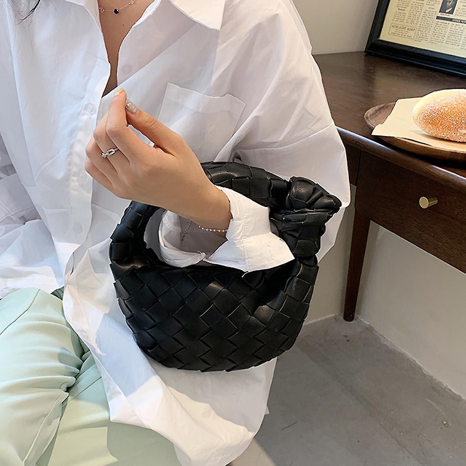 Tote Bag Woven Handbag Pu Leather Women's Shoulder Wallet Large Volume Braided Bag